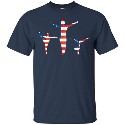 Gymastic T-shirt American Flag Navy