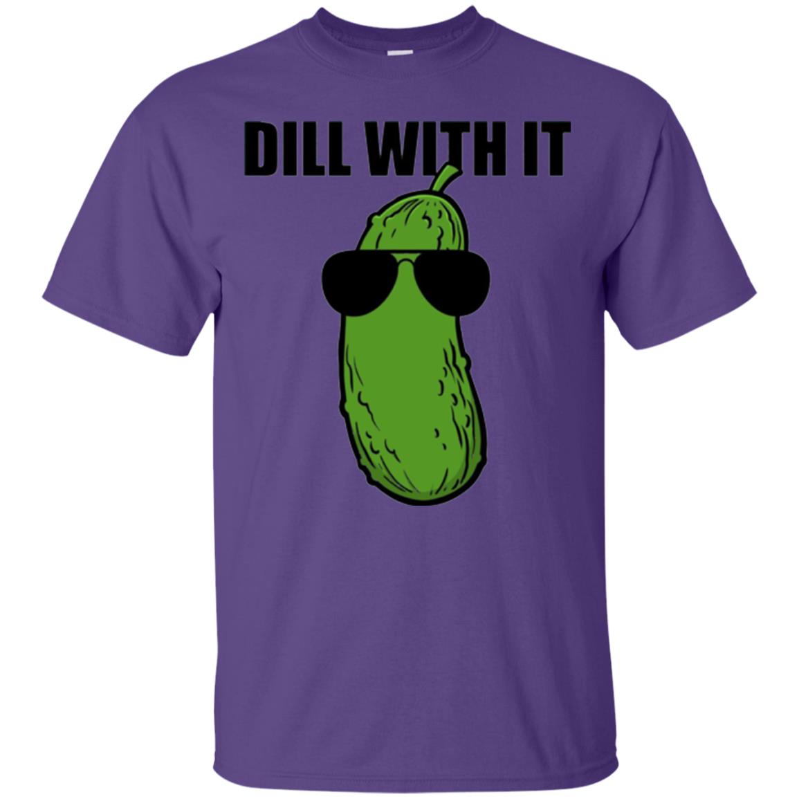Funny Pickle T-shirt Dill With It Purple