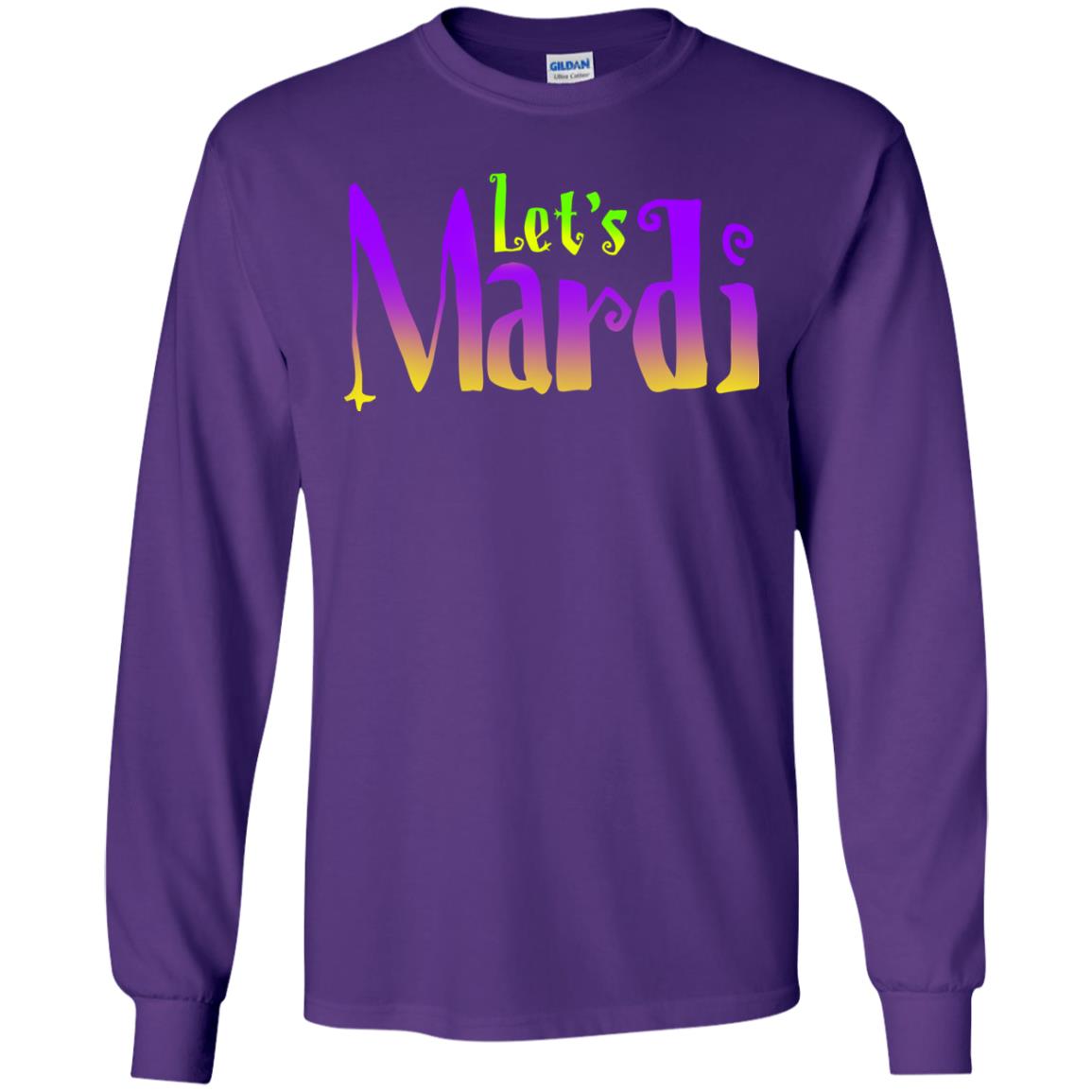 Mardi Gras T-shirt Let's Mardi Purple