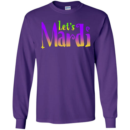 Mardi Gras T-shirt Let's Mardi Purple