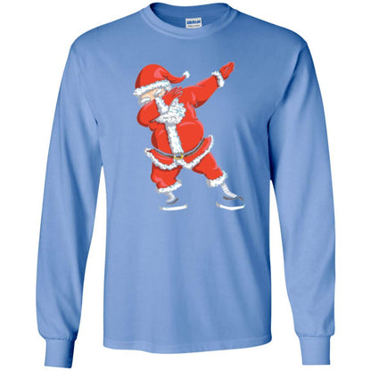 Christmas T-shirt Dabbing Santa Claus T-shirt Carolina Blue