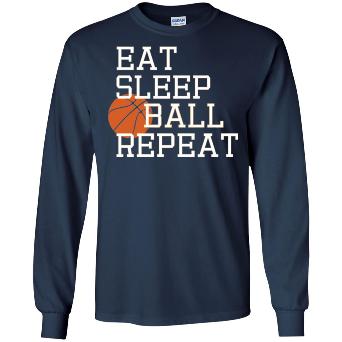 Basketball T-shirt Eat Sleep Basketball Repeat Navy
