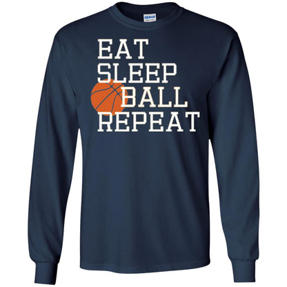 Basketball T-shirt Eat Sleep Basketball Repeat Navy