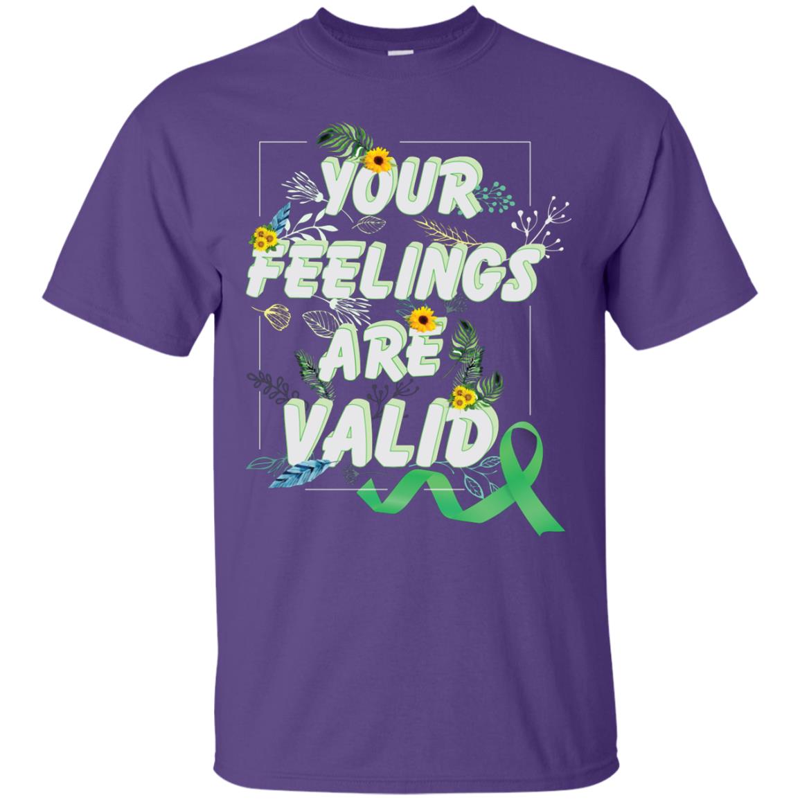 Your Feelings Are Valid Mental Health Awareness T-shirt Purple