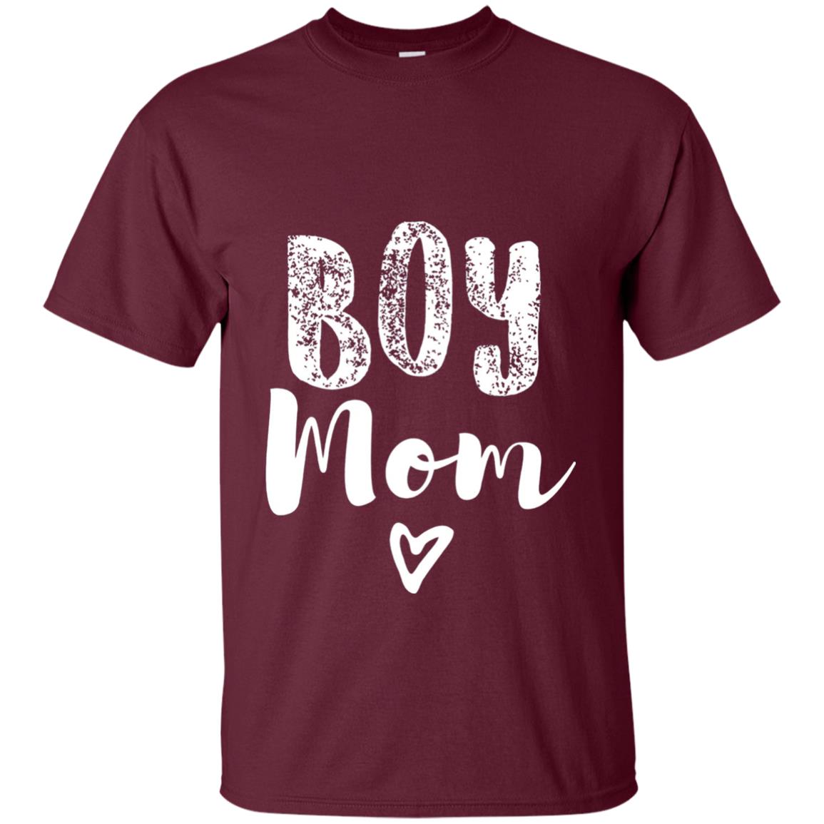 Cute Boy Mom T-shirt Maroon