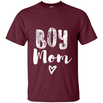 Cute Boy Mom T-shirt Maroon