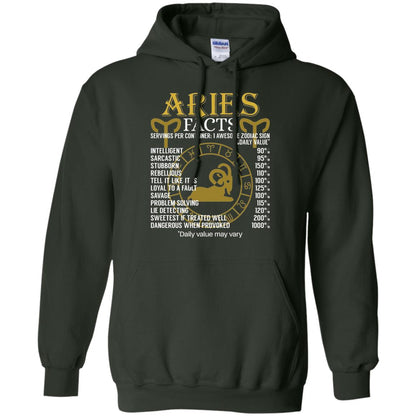 Aries Facts Zodiac Sign T-shirt Forest Green