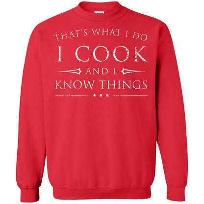 Chef T-shirt That's What I Do I Cook And I Know Things Red