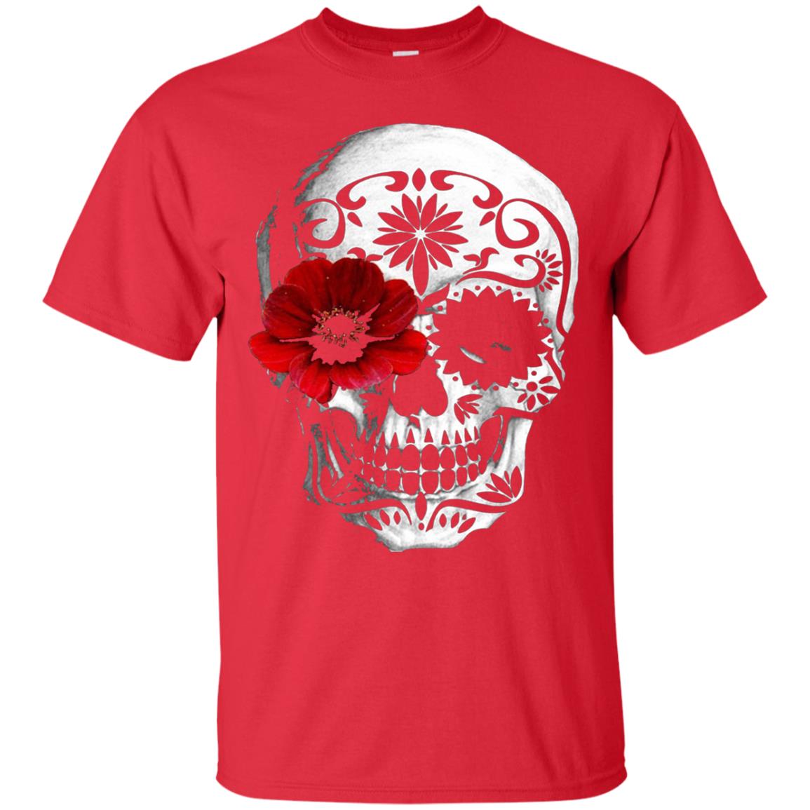 Day Of The Dead Sugar Skull Cinco De Mayo Shirt Red