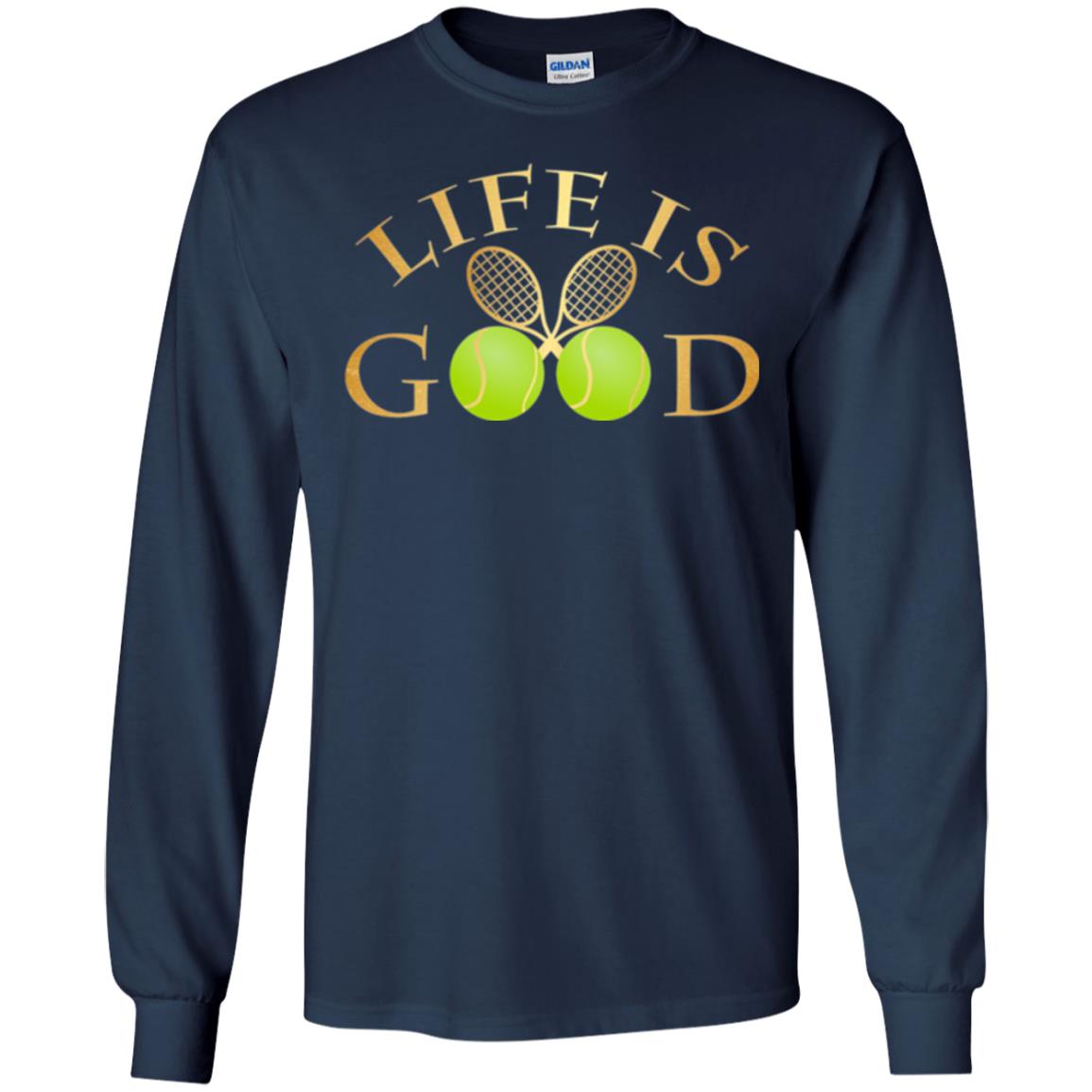 Tennis Lovers T-shirt Life Is Good Navy