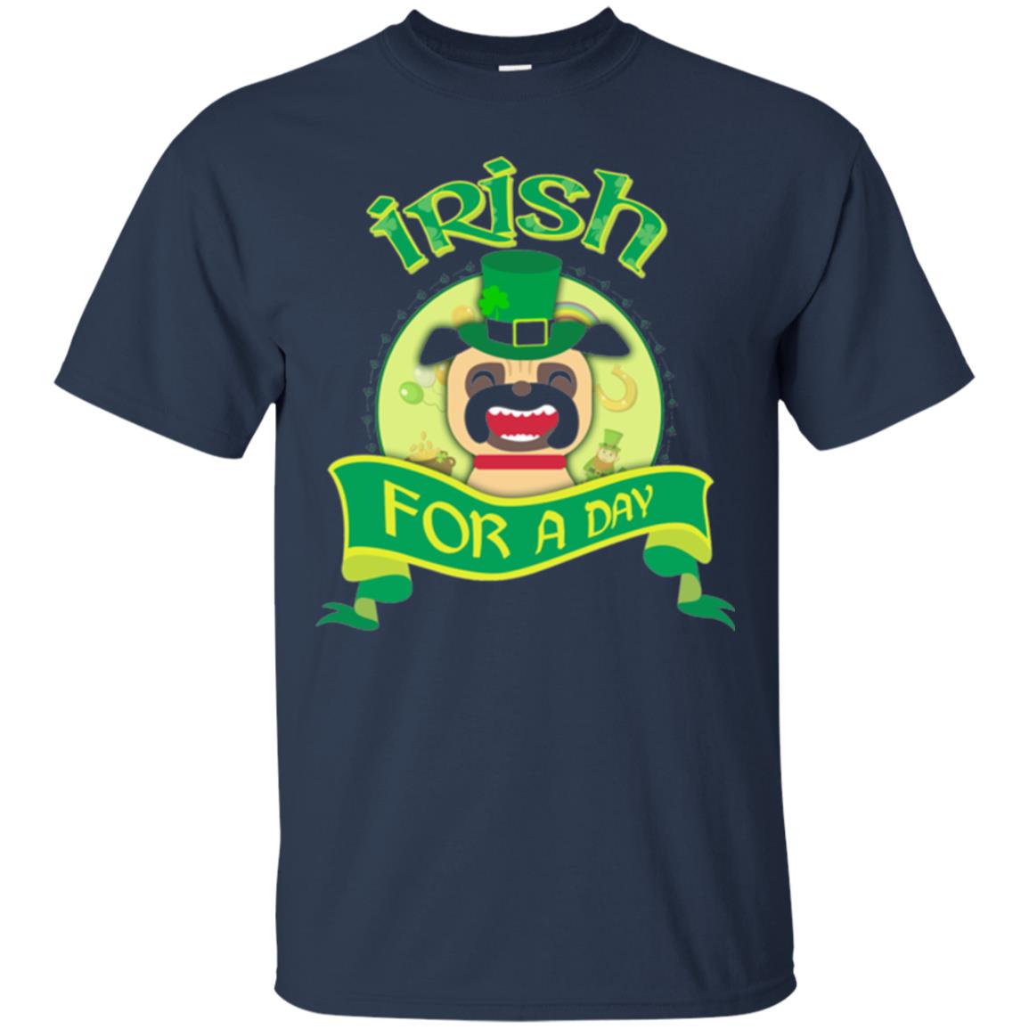 Saint Patrick_s Day T-shirt Amazing I_m Irish Pug Navy