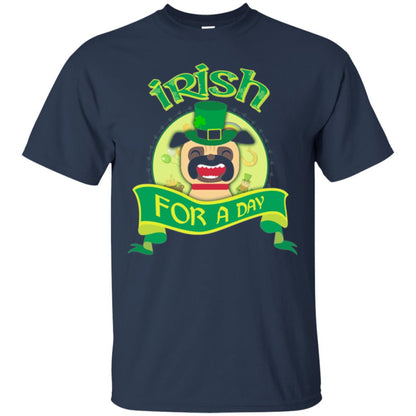 Saint Patrick_s Day T-shirt Amazing I_m Irish Pug Navy