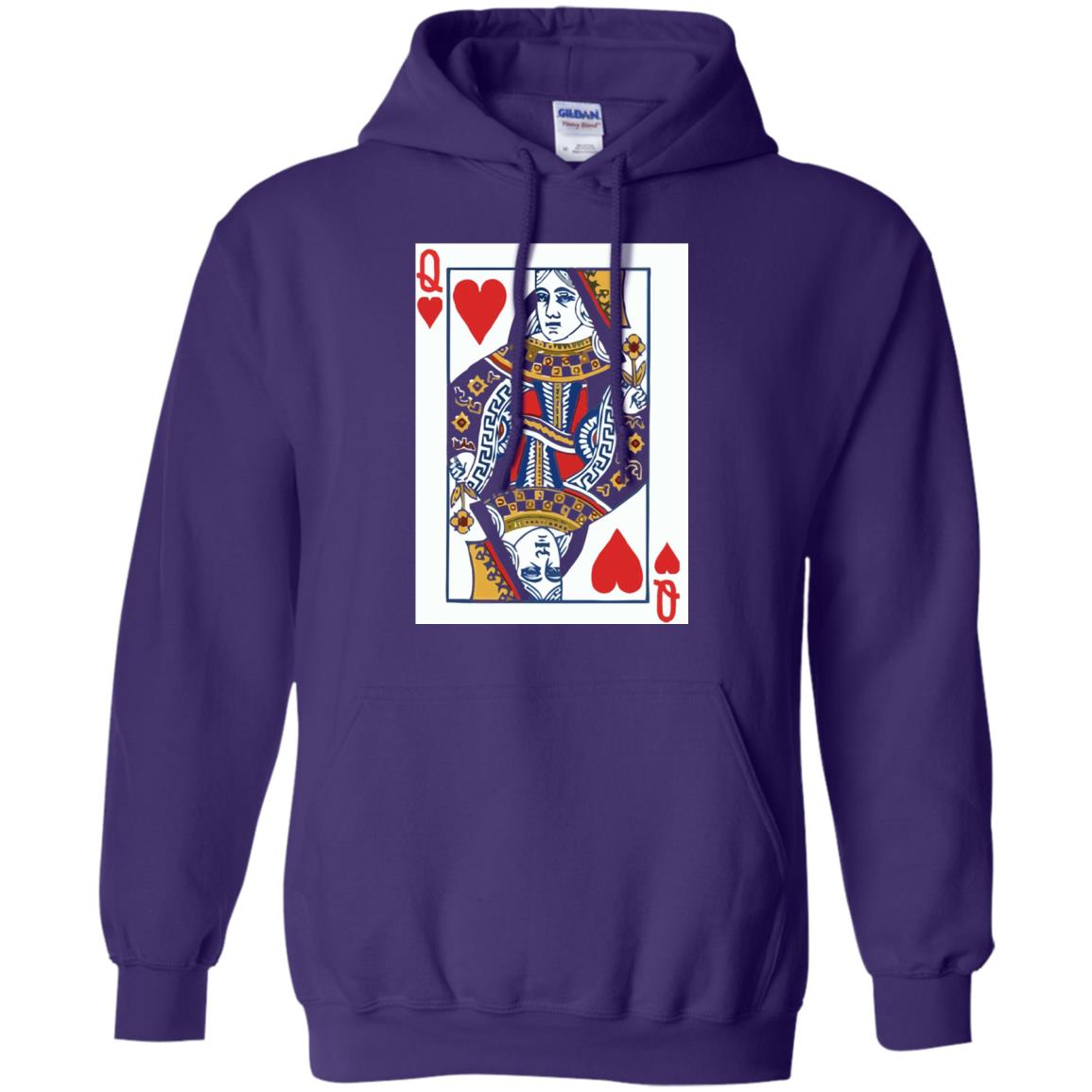 Valentines Day T-shirt Queen Of Hearts Cards Couple Purple