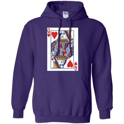 Valentines Day T-shirt Queen Of Hearts Cards Couple Purple