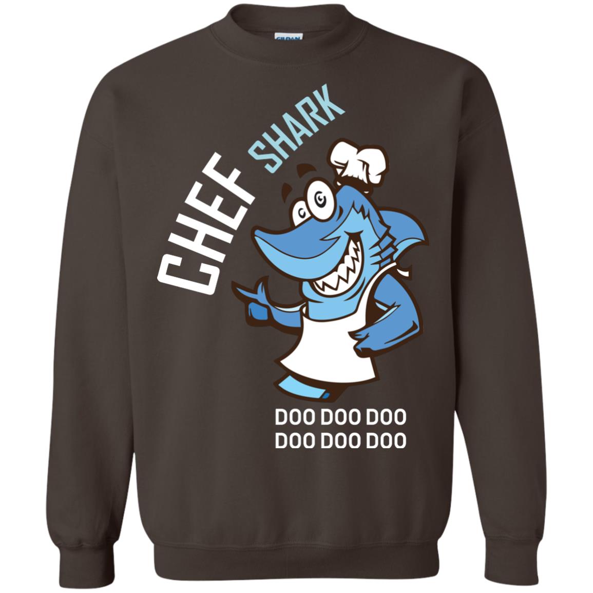 Chef Shark Doo Doo Doo Shirt For Cooker Dark Chocolate