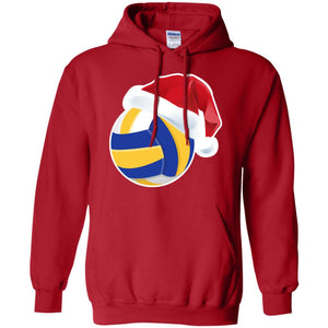 Volleyball With Santa Claus Hat X-mas Shirt For Volleyball LoversG185 Gildan Pullover Hoodie 8 oz.