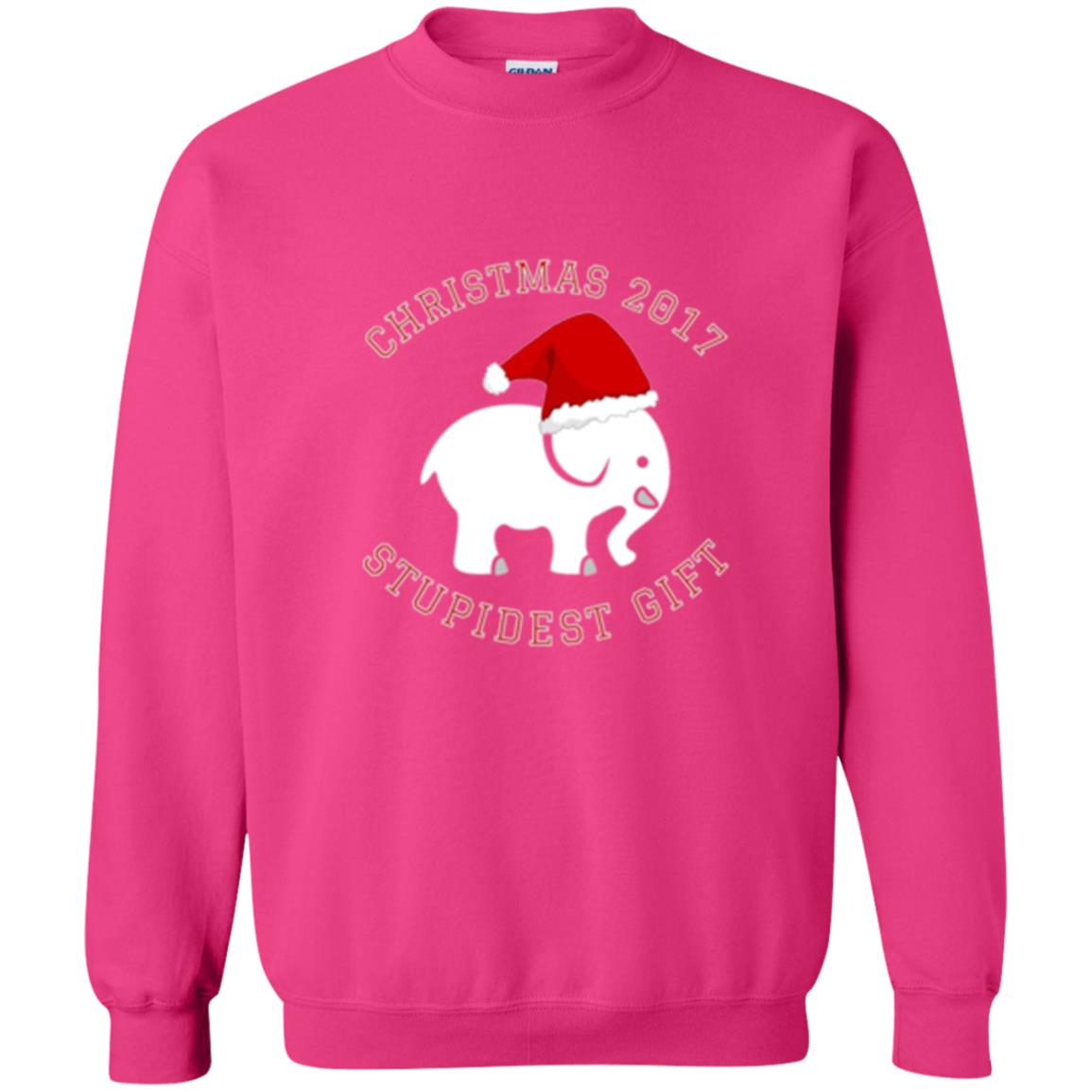 Christmas T-shirt White Elephant Christmas 2017 Stupidest Gift Heliconia