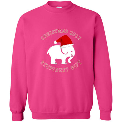 Christmas T-shirt White Elephant Christmas 2017 Stupidest Gift Heliconia