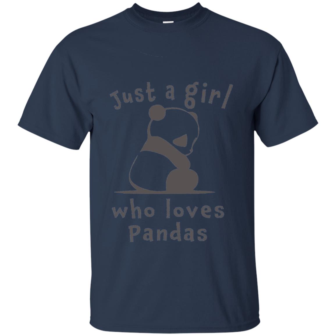 Panda Lover T-shirt Just A Girl Who Lover Pandas Navy