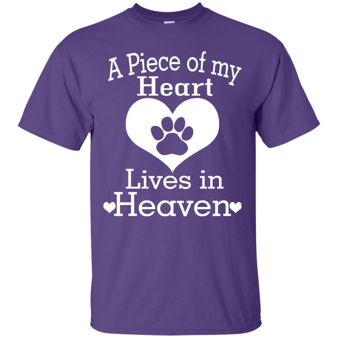 A Piece Of My Heart Lives In Heaven Dog In Heaven Shirt Purple