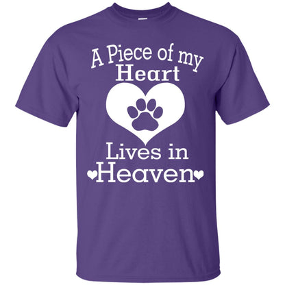 A Piece Of My Heart Lives In Heaven Dog In Heaven Shirt Purple