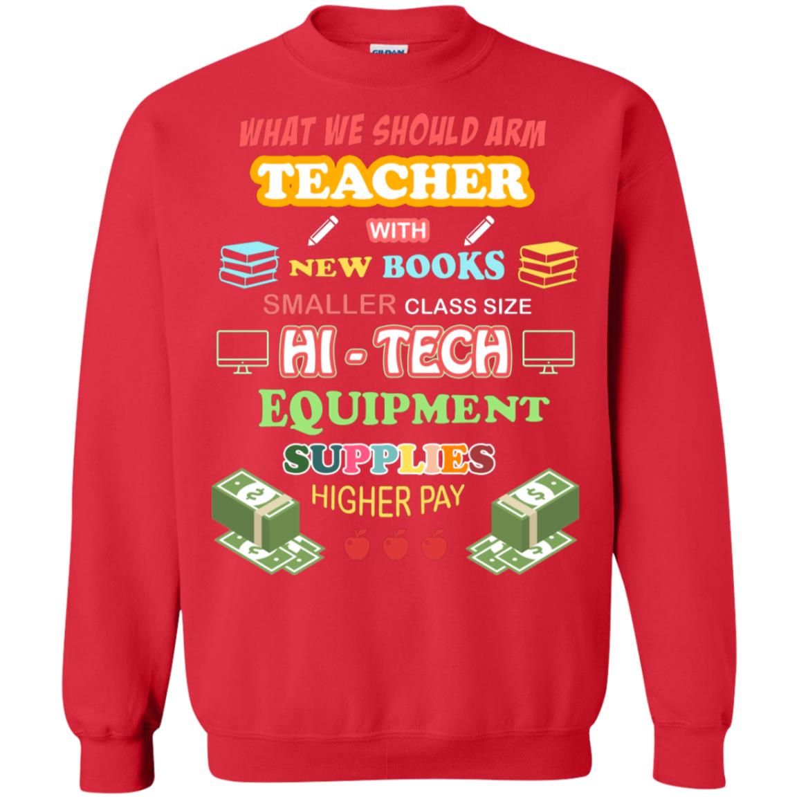 What We Should Arm Teacher With New Books Smaller Class Size Hi - Tech Equipment Supplies Higher Pay Red
