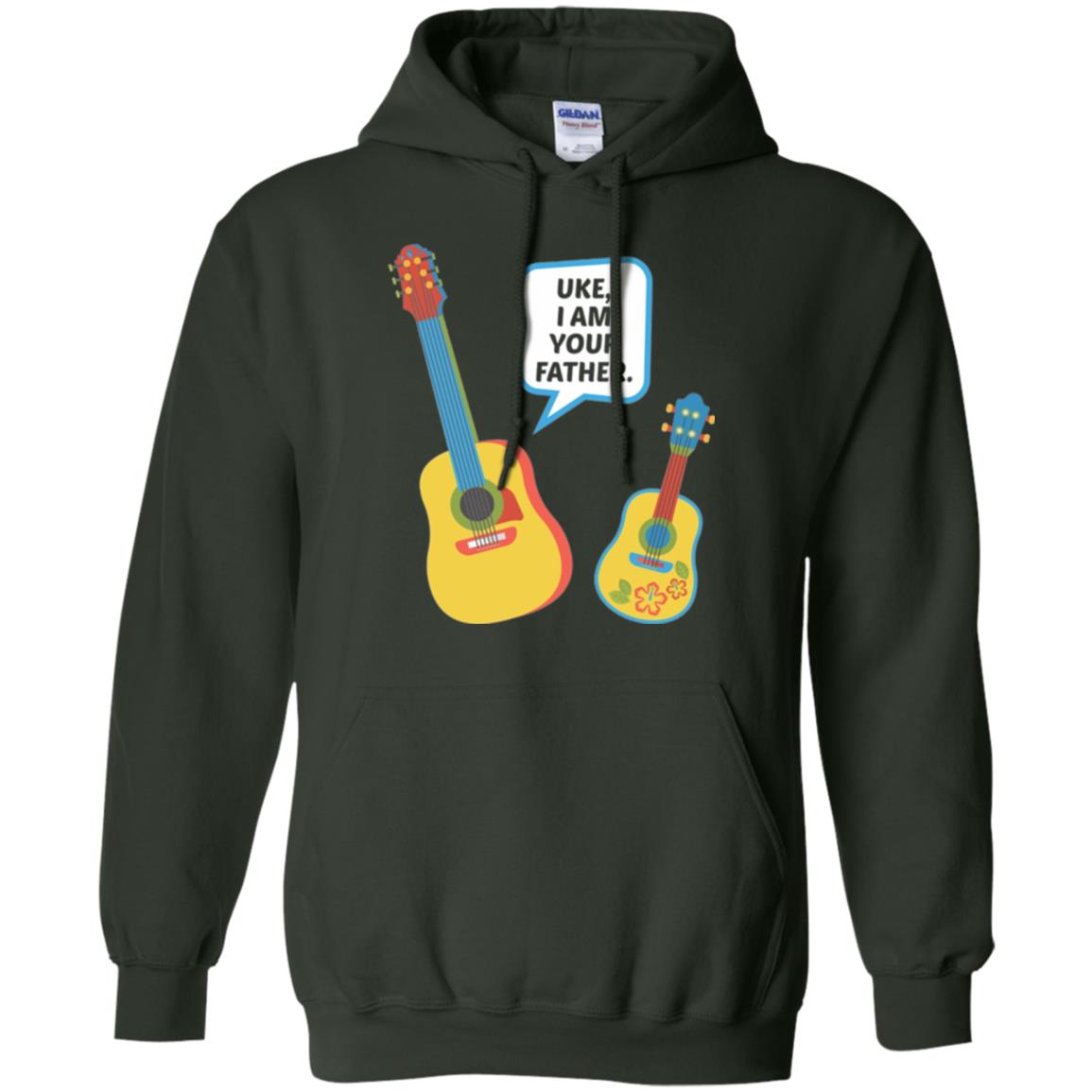 Ukulele Lovers T-shirt Uke I Am Your Father Forest Green