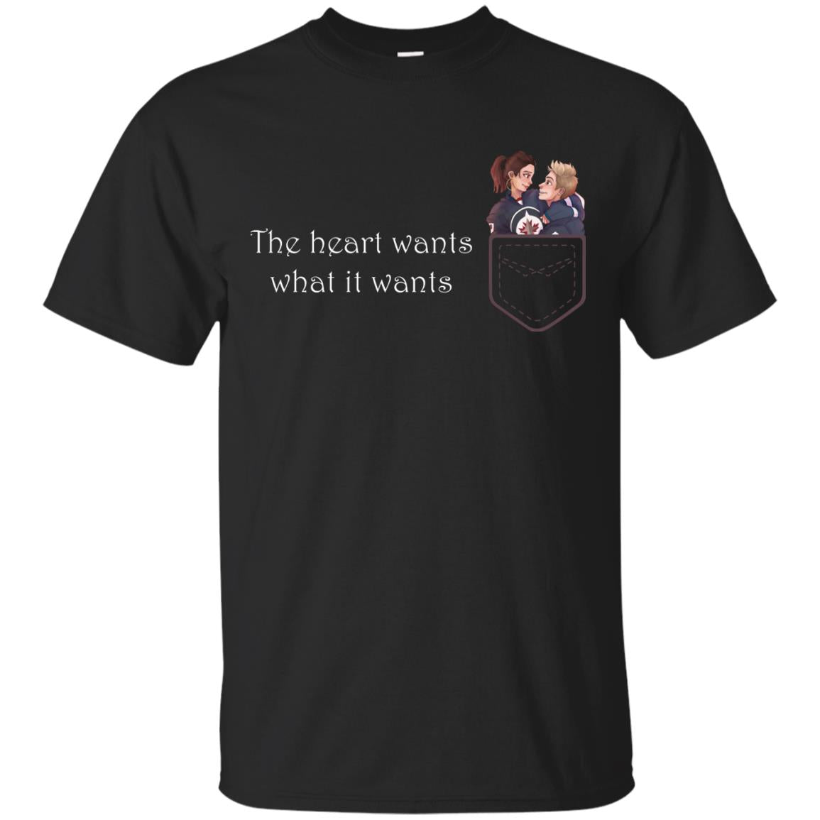 The Heart Wants What It Wants Quote Of Love T-shirt Black