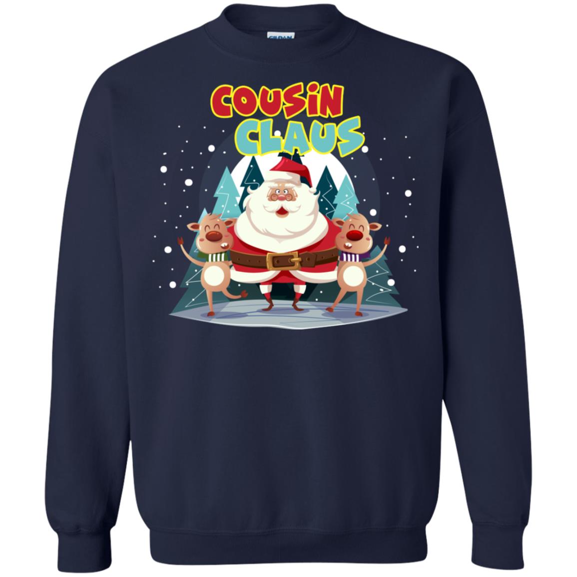 Cousin Claus Matching Family X-mas Gift Shirt Navy