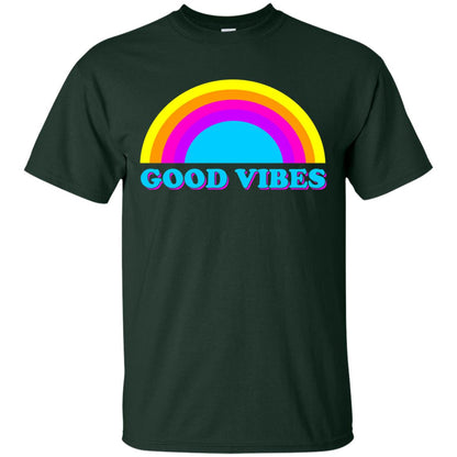 Rainbow Groovy Good Vibes T-shirt Forest