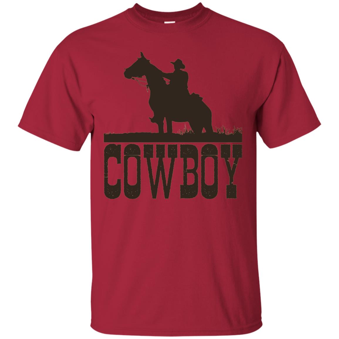 Horse Rider Western Cowboy T-shirt Cardinal
