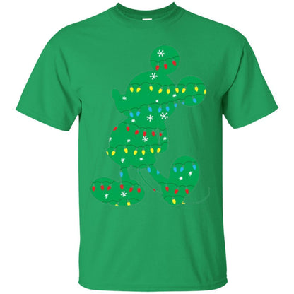 Christmas T-shirt Disney Mickey Mouse Fairy Lights Irish Green