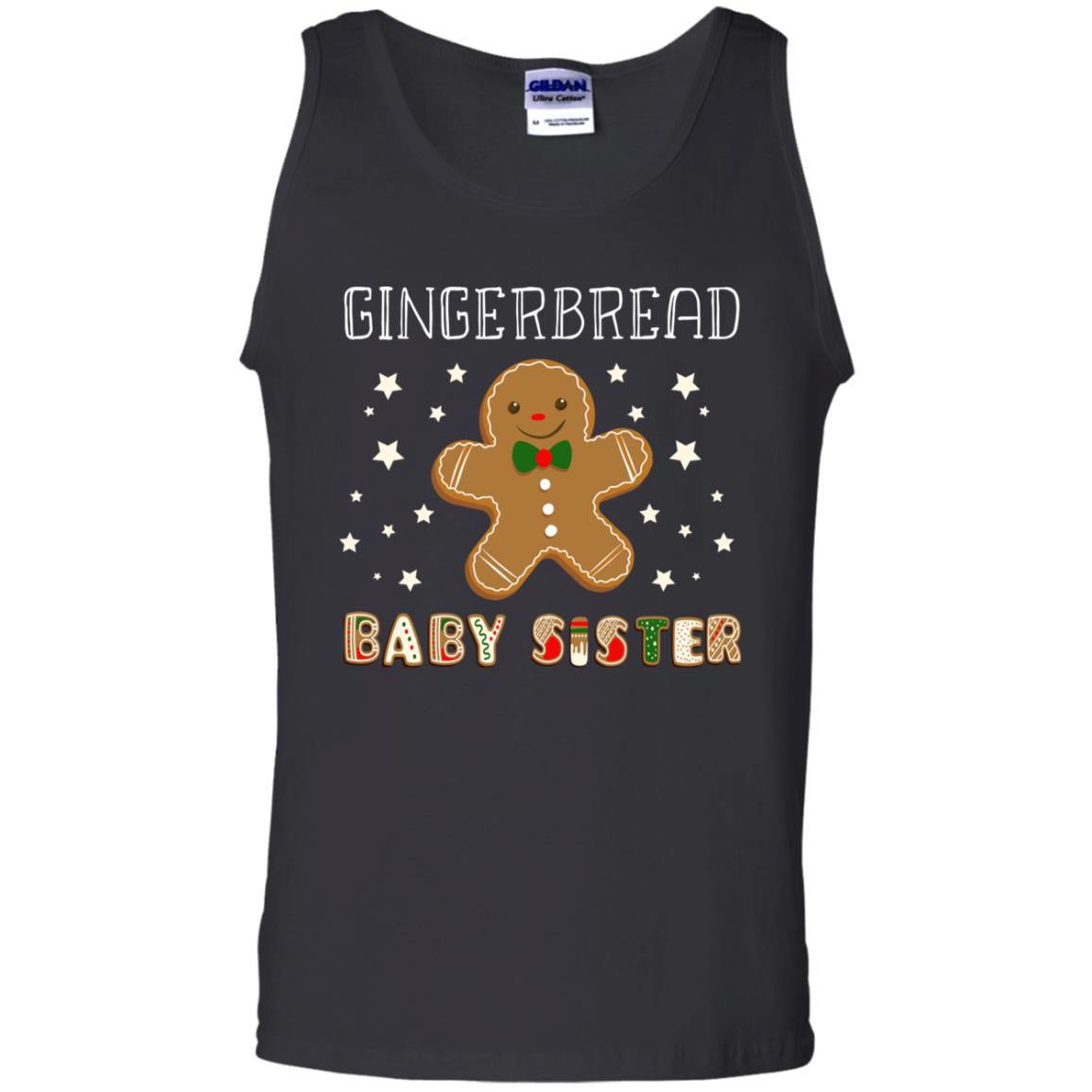 Gingerbread Baby Sister X-mas Gift Family Shirt For Girls Black