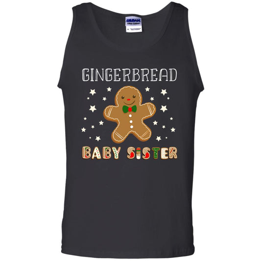 Gingerbread Baby Sister X-mas Gift Family Shirt For Girls Black
