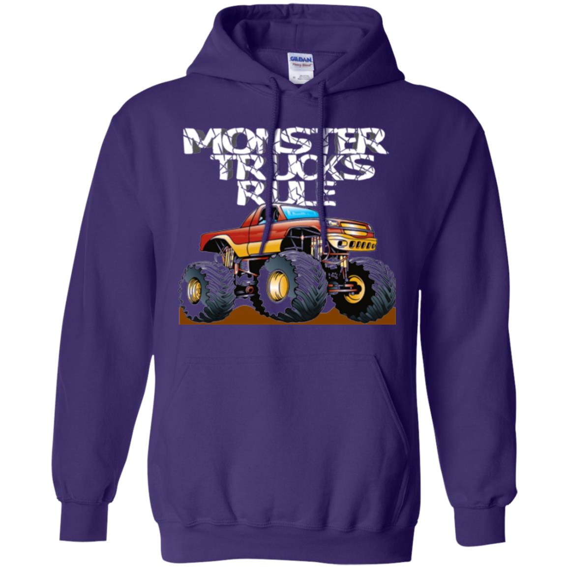 Monster Trucks Rule T-shirt Purple