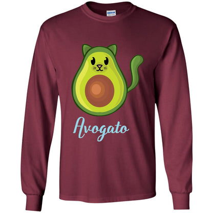 Avogato Avocado Cat Funny Avocato T-shirt Maroon