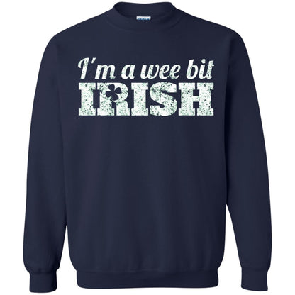 I_m Wee Bit Irish Funny Irish Heritage St Paddy_s Day T-shirt Navy