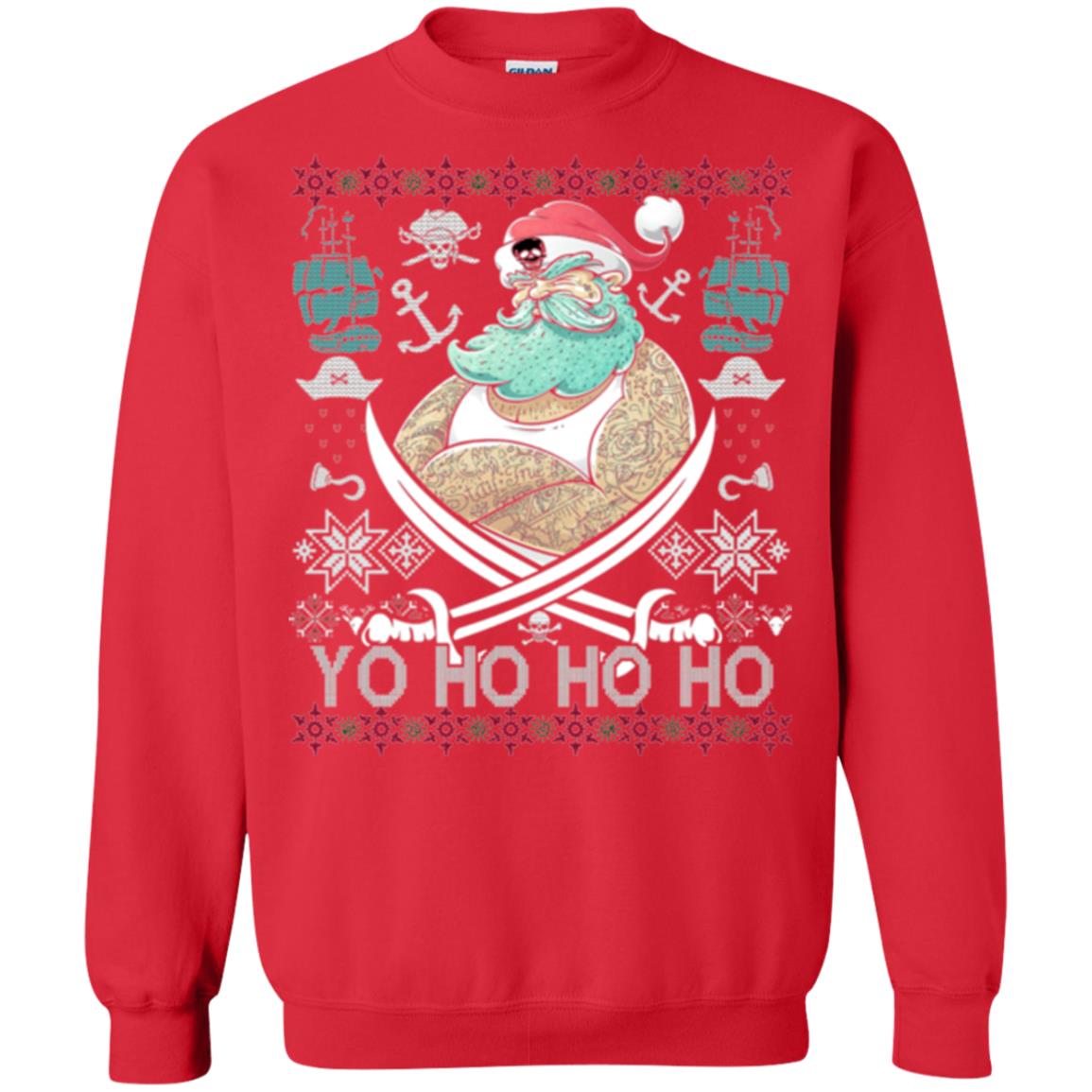 Christmas T-shirt Santa Pirate Red