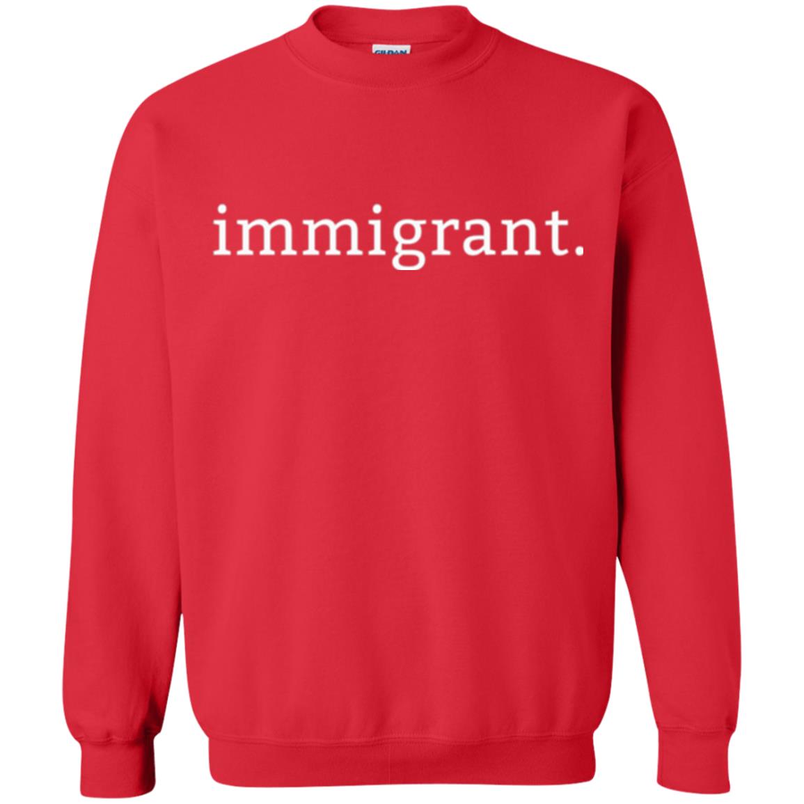Anti Racism T-shirt Immigrant Simple Minimalist Red