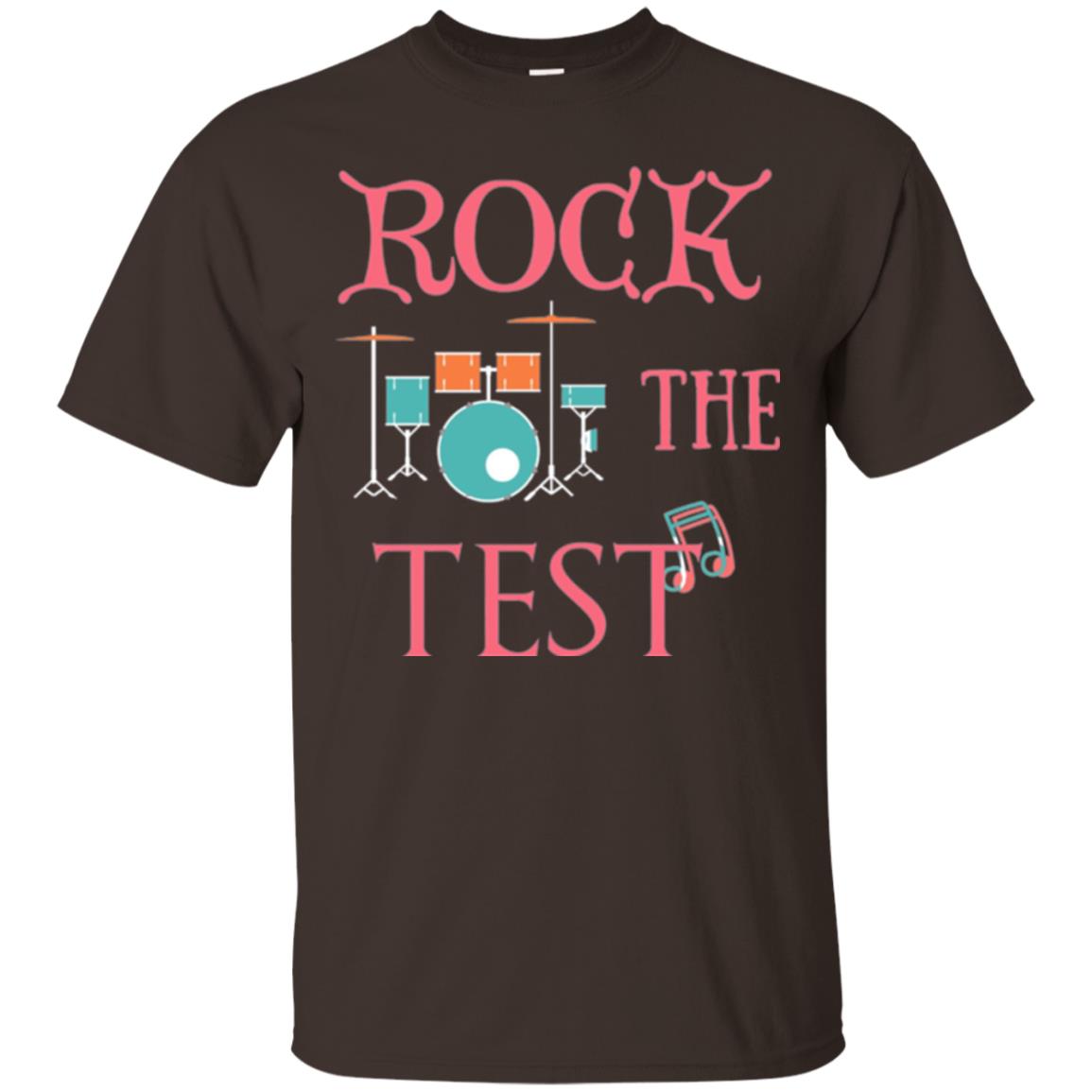 Rock The Test Professor Teacher T-shirt Dark Chocolate