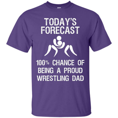 Wrestling Dad Shirt Today Forecast Chance Of Being A Proud Wrestling Dad Purple