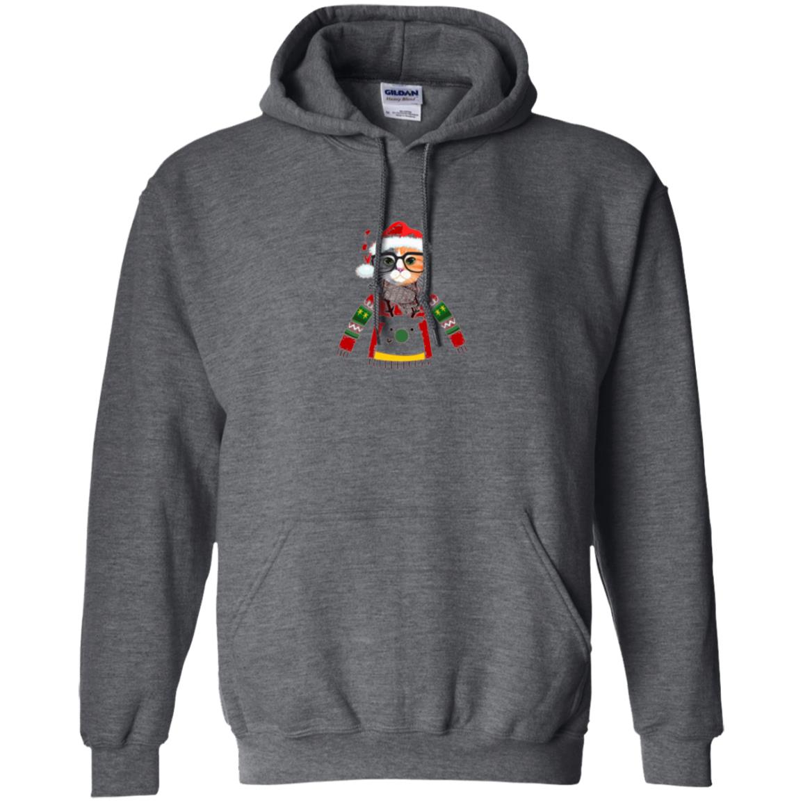 Cat Lovers T-shirt Meowy Christmas Dark Heather