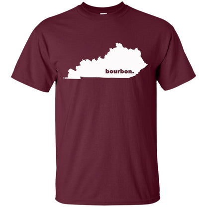 Kentucky T-shirt I Bourbon State Map Maroon