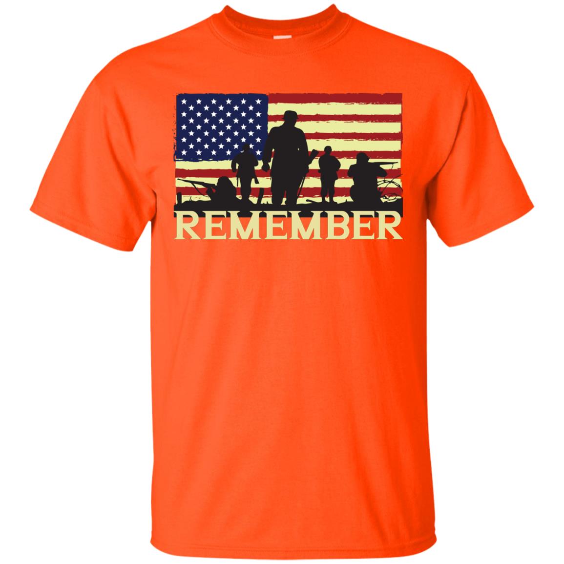 Military Of United States Memorial Day Shirt Orange