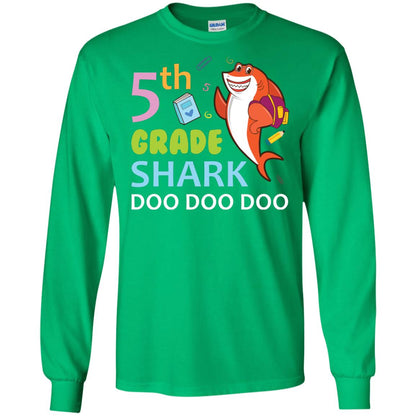 5th Grade Shark Doo Doo Doo Back To School T-shirt Irish Green