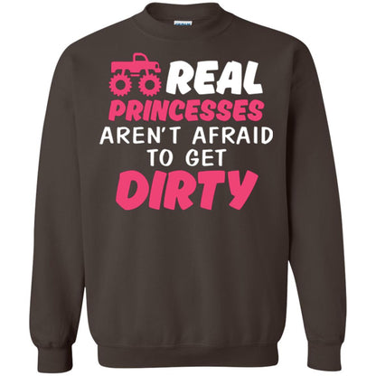 Monster Truck Girl T-shirt Real Princesses Aren’t Afraid To Get Dirty Dark Chocolate