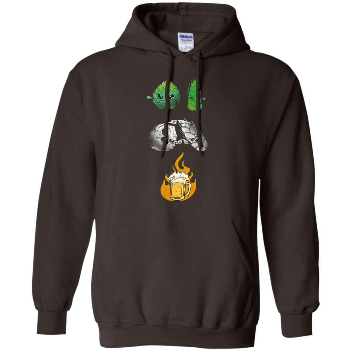 Beer Lover T-shirt Beer Fusion Flags Dark Chocolate