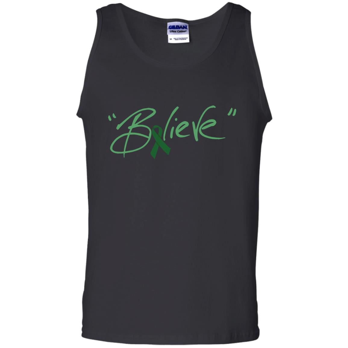 Liver Cancer Awareness Shirt Emerald Ribbon Believe Black