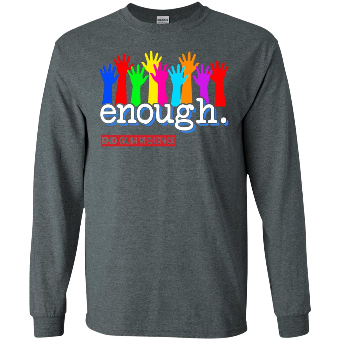 End Gun Violence Enough Gun Control T-shirt Dark Heather