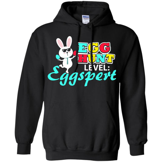 Egg Hunt Level Eggspert Easter Holiday T-shirt Black